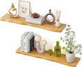 Floating Shelves for Wall Rustic Farmhouse 36 Inch Floating Shelf Bathroom Wooden Shelves for Wall Mounted Live Edge Pine She