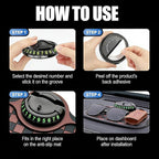 3-in-1 Car Dashboard Anti-Slip Mat, 360° Rotatable Phone Holder with Temporary Parking Number, Universal Fit Non-Slip Pad for