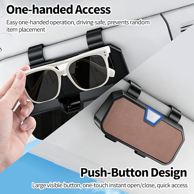 Sunglasses Holder for Car Visor Leather Eyeglasses Organizer Case for BMW X3 X5 X7 X1 3 4 2 5 Series Accessories