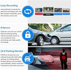 10'' Mirror Dash Cam Night Vision 1080P FHD Full Touch Screen Front and Rear View Backup Camera for Cars Loop Recording Strea