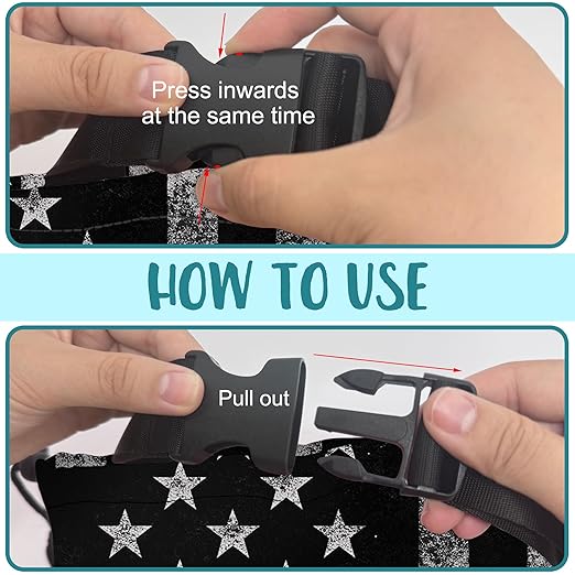 Car Garbage Bag Black and White American Flag Hanging Canvas Car Trash Bag Drawstring Car Back Seat Organizer for Car Back Front Seat Console with Adjustable Buckle