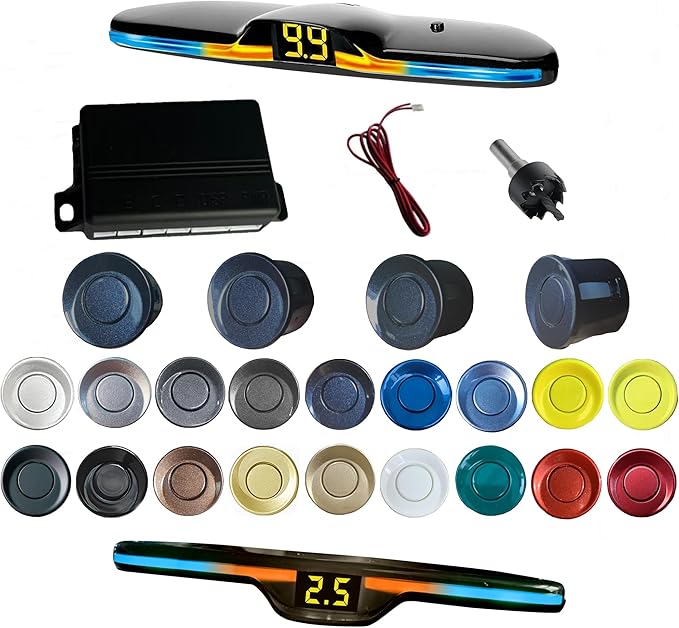 New Feature Rear Parking Sensor with Selectable Distance in Feet, Bidirectional Display Options, and Customizable Numeric Ori