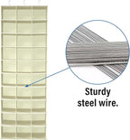 Libeder Hanging Closet Organizers 30 Section Shoe Shelves, Shoe Storage Hanging Shoe Holder, Breathable No-wover Fabric for S