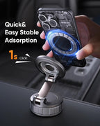 Vacuum Magsafe Car Phone Holder [120+ LB Strongest Suction & 3000gf Strongest Magnetic] 360° Adjustable Magnetic Car Phone Mount, Phone Holders for Your Car for iPhone 17 Pro Max 16 15 14 13 12 Plus