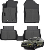 Auxko All Weather Floor Mats Fits for Subaru Crosstrek 2024 2025 2026 & Subaru Impreza 2024-2026 TPE Rubber Liners Accessoires All Season Guard Mats for 1st & 2nd Row