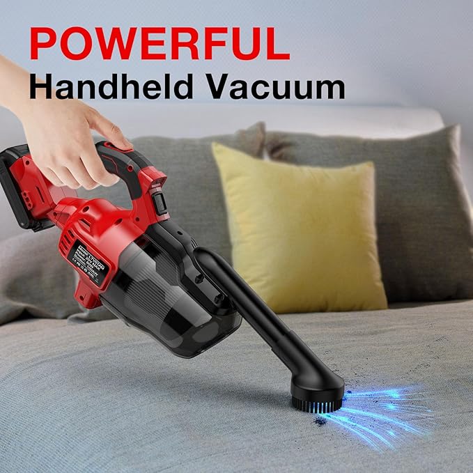 Cordless Vacuum Cleaner for Milwaukee 18V Battery, Handheld Vacuum Cleaner for Home Car Hardwood Floor Carpet, Portable Shop 