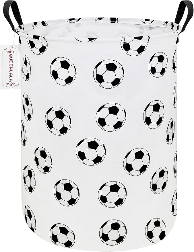QUEENLALA Large Storage Basket,Laundry Hamper/Bathroom/Home Decor/Collapsible Round Storage Bin,Boys and Girls Hamper/Boxes/C