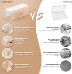 HOMEHIVE Acrylic Jewelry Box Organizer, Clear Jewelry Organizer and Storage with 20 Portable Anti Tarnish Jewelry bags, Trave