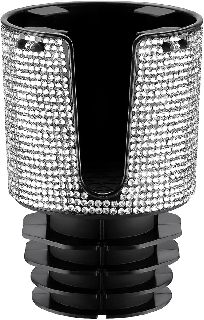 JOYTUTUS Bling Cup Holder Expander for Car, Stable Car Cup Holder Expander for YETI, Hydro Flask, Fit 18-40 oz Bottles and Mu