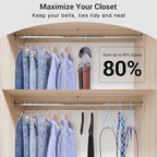 Belt Hanger Organizer for Closet: Ohuhu 12 Hooks Max 36 Belts Tie Rack Wooden Belt Holder for Storage 360 Degree Rotating Spa