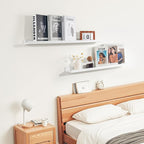 NEXHOME PRO Floating Shelves for Wall Set of 2,36 Inches Picture Ledge Shelf, Kids Bookshelf Wall Mounted for Living Room Bed