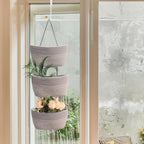 Over the Door Hanging Basket for Organizing 3 Tiers Woven Cotton Rope Wall Mount Storage basket Decorative Kitchen Hanging Or