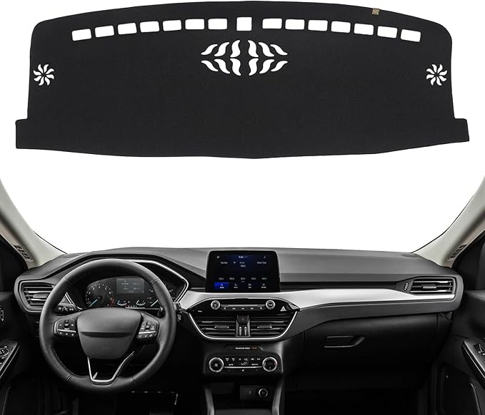KEYOOG Dashboard Cover Dash Mat Fit for Fo-rd Escape 2024-2020 (Without HUD Models),Car Dash Board Mat Anti-Glare Carpet,Non-