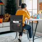 Chair Pockets for Classroom 12 Pack 15 x 19 Inch Chairback Buddy Pocket Chart Seat Back Organizer Student Storage with Lable Slot for Classroom Kindergarten School Home (Black)