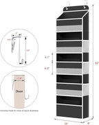 Univivi Hanging Storage Organizer Nursery Closet Cabinet Baby Storage with 5 Large Compartments 6 Side Pockets for Cosmetics,