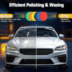 6 Pcs Polishing Pad, Buffing Pads 6.5 Inch Face for 6 Inch 150mm Backing Plate Compound Buffing Sponge Pads Cutting Polishing Pad Kit for Car Buffer Boat Polisher Compounding,Polishing & Waxing
