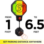ZONETECH Garage Parking Sensor Ultrasonic Car Parking Stopper for Garage with Red/Yellow/Green LED Indicators –Adjustable Sto
