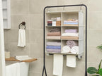 StorageWorks Hanging Closet Organizer with Metal Rod, 6-Section Closet Organizers and Storage, Collapsible Hanging Shelves fo
