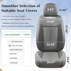 Coverado Car Seat Covers Front Seats, Luxury Nappa Leather Waterproof Seat Covers for Cars, Universal Front Seat Covers, Driv