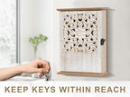 Key Holder for Wall Decorative Key Box Key Cabinet, Wooden Key Hooks Wall Mounted Key Hangers Rustic Key Rack with 6 Key Hook
