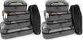 Shacke Premium 10 Packing Cubes Set - Lightweight Mesh Travel Luggage Organizers with Laundry Bag, 5-Piece Suitcase Storage S