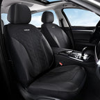 Coverado Black Front Seat Covers, Automotive Seat Covers 2 Seats, Mesh Car Protectors 2-Pack, Auto Seat Covers Spill-Proof De