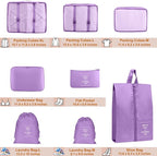 Packing Cubes for Travel - 8 Set Luggage Organizer Bags for Family, Mesh Breathable Packing Cubes for Suitcases Durable Trave