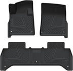 LASFIT Floor Mats for Rivian R1T 2025 2026, All Weather Floor Liner TPE Custom Fit Car Mats for Rivian R1T 1st & 2nd Row Rubber Mats, Black,Tasteless, Durable and Easy to Clean