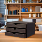 UnionBasic Leather Desktop Drawer Organizer, File Cabinet Magazine Document Holder, Office Supplies Desk Storage Organizer Bo