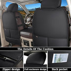 Coverado Leather Car Seat Covers, Waterproof Dooge Ram 1500 Seat Covers Compatible with 2002-2025 Dodge Ram 1500 2500 3500 wi