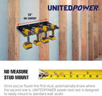 UNITEDPOWER Electric Drill Storage Rack, Holds 4 Drills, Wall Mounted Power Tool Organizer for Battery Powered Hand Tools, Wo