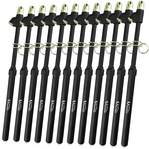 Dual Head Tire Pressure Gauge 10-150PSI, 12 Pcs Heavy Duty Semi Truck Tire Pressure Gauge 1-10 Bar, Air Pressure Gauge for Tires Extended Tube for Semi Truck, RV, Car, Motorcycle
