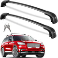 Roof Rack Cross Bars 220lbs Compatible with Lincoln Aviator 2019 2020 2021 2022 2023 2024 2025 2026，Heavy Duty Aluminum Lockable Roof Rails Crossbars Cargo Canoe Black Rooftop Cargo Carrier Luggage.