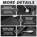Muslogy Center Console Organizer Compatible with 2005-2021 Nissan Frontier & 2005-2012 Nissan Pathfinder Accessories Middle Console Divider Storage Box Armrest Insert Tray with Anti-Slip Mats