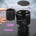 JINKEY 2 in 1 Cup Holder Expander, Extra Cup Holders Extender with Adjustable Car Cup Insert for Car Front Seat for Yeti，Hydroflask and Other Large Water Bottles & Mugs in 3.74"-4.25"(10-46 Oz)