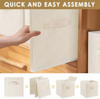 Criusia Storage Cubes, 11 Inch Clothes Storage Bins with Dual Handles (10 Pack), Fabric Collapsible Storage Bins for Shelves 