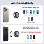 Itramax Magnetic Phone Holder for Gym,Double Ring Magnetic Gym Phone Stand,360° Adjustable Cell-Phone Mount for iPhone 17 Air 16 15 14 13 12 Pro Max,Mag/Safe Case,Metal Surfaces,Alloy Base,Golf Cart