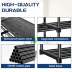 Mavivegue 3 Row 12 Tiers Shoe Rack, Large Storage Space, Metal Shoe Rack Organizer for Entryway, Closet, Bedroom, Garage,Blac