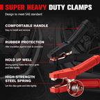 FIERYRED 1 Gauge 25 FT Quick Connect Jumper Cables, 1000A Heavy Duty Booster Cables with Travel Bag, Heavy Duty Battery Jumper Cable for Truck, Diesel Trucks, SUV and Car