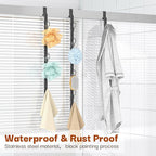 Over The Door Hooks 2 Pack,12 Heavy Duty Towel Rack All Metal Coat Hanger for Jacket Robe Hat Purse Bags in Bathroom Bedroom 