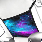 Galaxy Car Storage Mesh Organizer Ceiling Cargo Net Double-Layer Adjustable Zipper Truck SUVs Travel Road Trip Essentials etc. Interior Organizer