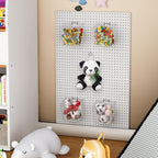 LIGHT DUST Clear Pegboard Cups with Hooks, 1/8" & 1/4" Peg Board Orangizer Accessories Aesthetic Decoration for Garage Workbe