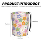 Cute Flowers Floral Car Trash Can Collapsible Garbage Can,Hanging Trash Bag Water Proof with Suitable for Storage for Car Interiors,Home