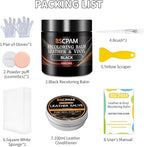 Black Leather Recoloring Balm with 100ml Mink Oil,Leather Couch Scratch Remover,Leather Repair kit for Vinyl Furniture and Ca