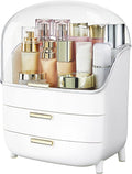 Vtopmart 3-Tier Skincare Makeup Organizer with Drawers and Lid for Vanity and Bathroom Countertop, Large Cosmetic Storage Box
