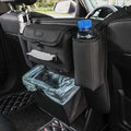 Car Accessories, Trash Bag Garbage Can, Recycle Bin for Rubbish Waster Litter, Organizer Storage Container Between Front Seats, Holder of Handbag Purse Umbrella Tissue, Pet Barrier, Black