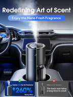 Ceeniu Smart Car Air Fresheners, New smell experience by Ultrasonic mist, Auto On/Off, Powerful Built-in Battery, Long lastin