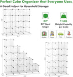 C&AHOME Cube Storage Organizer, 16-Cube Shelves Units, Plastic Storage Cubes, DIY Closet Organizer, Modular Closet Storage Sh