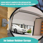 18” Polycarbonate Outdoor Convex Security & Blind Spot Mirror - 160° Wide Angle, Shatterproof PC Material with Auto Recovery, Rust-Proof Bracket for Parking Lots, Warehouses, Schools, Offices & More