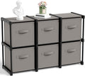 6 Cube Storage Organizer with Shelf Back to School Boxes 11 Inch Toy Storage Bins Closet Organizers Drawers Fabric Dresser fo